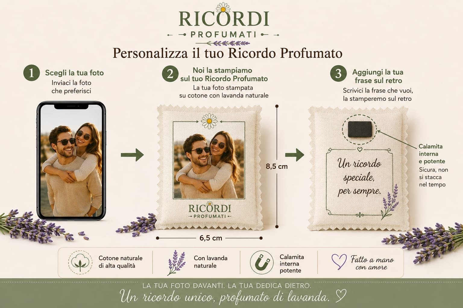 Calamita personalizzata - Lavanda (Stampa fronte) - immagine 2